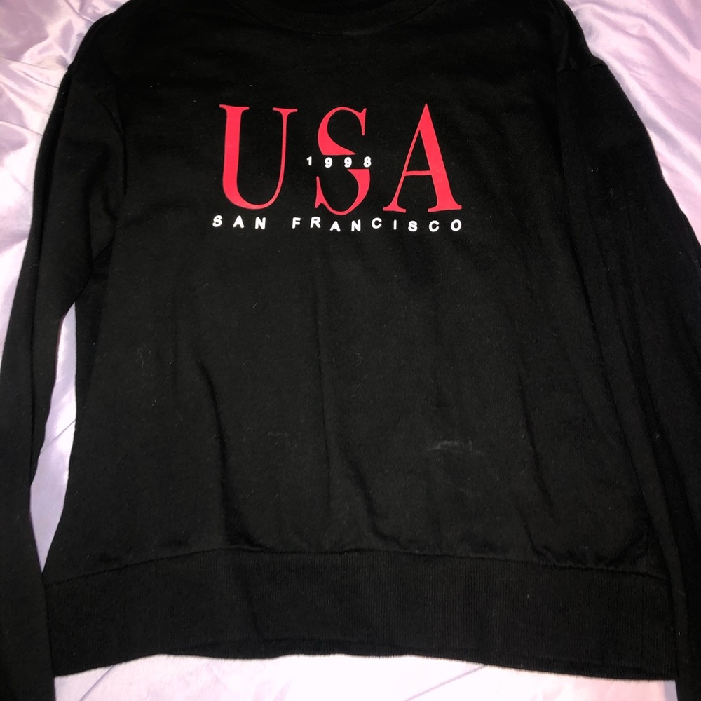 SMALL BLACK USA SWEATSHIRT